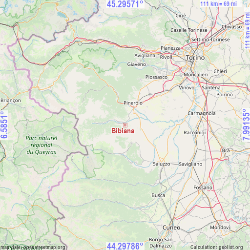 Bibiana on map