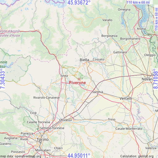 Piverone on map