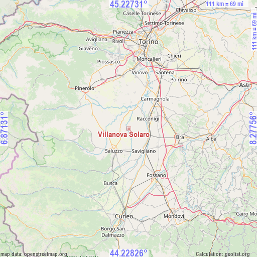 Villanova Solaro on map