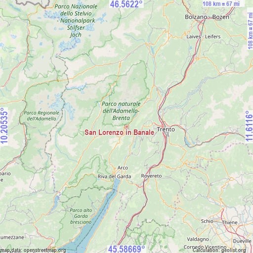 San Lorenzo in Banale on map