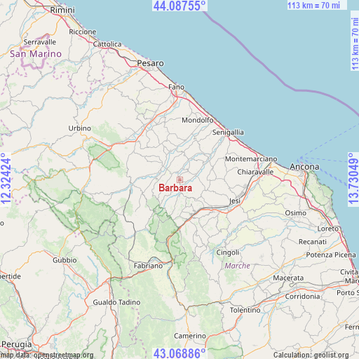 Barbara on map