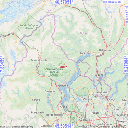 Gurro on map