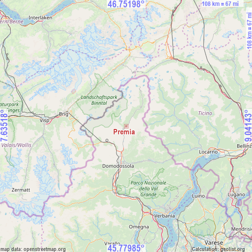 Premia on map