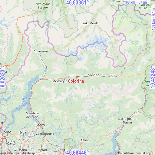 Colorina on map