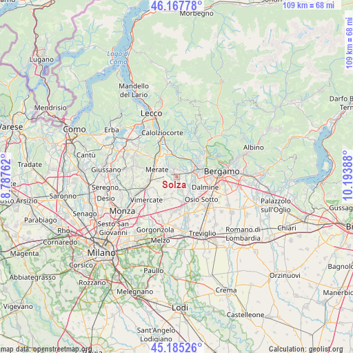 Solza on map