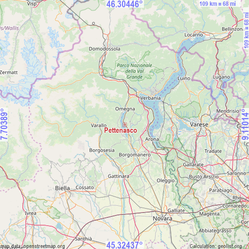 Pettenasco on map