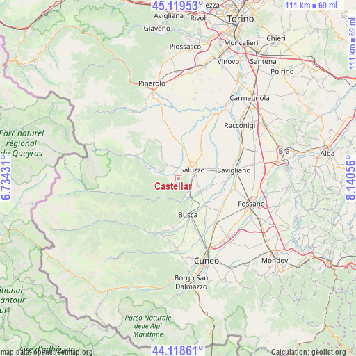 Castellar on map