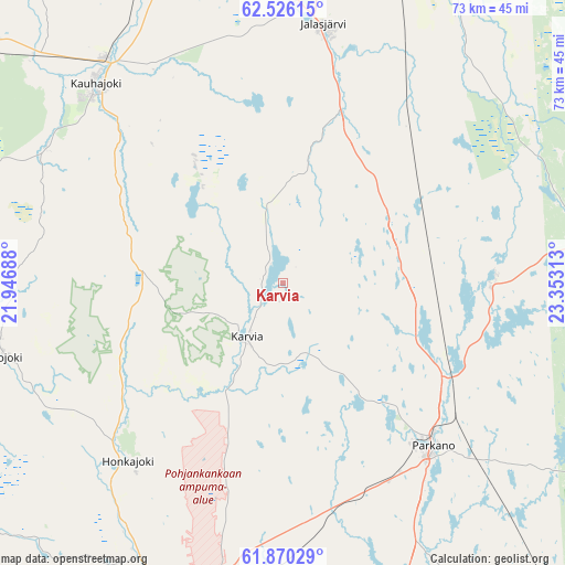 Karvia on map