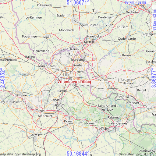 Villeneuve-d'Ascq on map