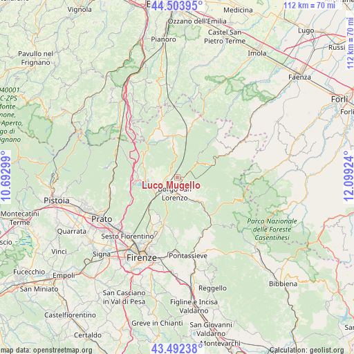 Luco Mugello on map