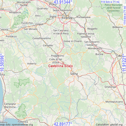 Castellina Scalo on map