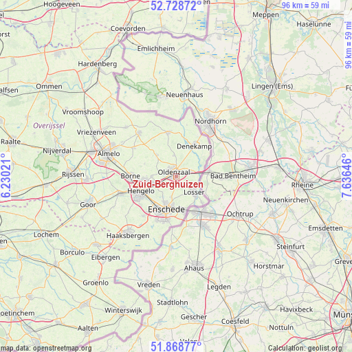 Zuid-Berghuizen on map