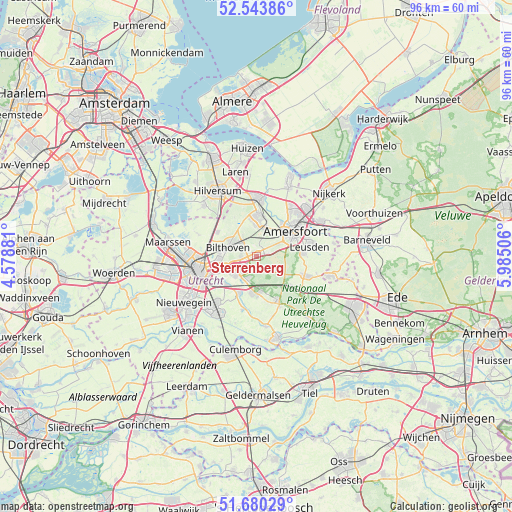 Sterrenberg on map