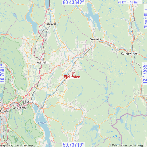 Fjellfoten on map