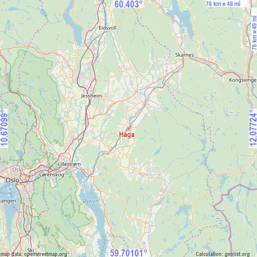 Haga on map
