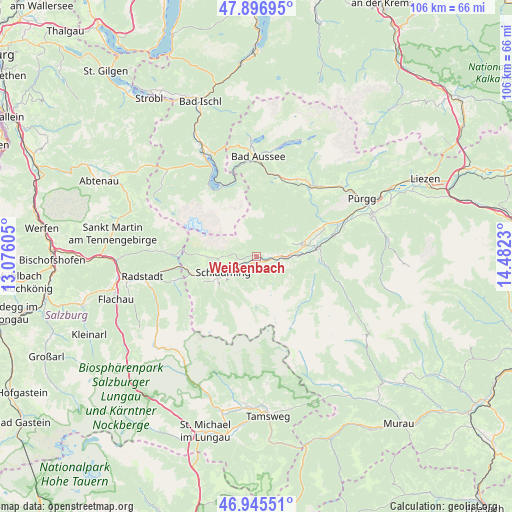 Weißenbach on map