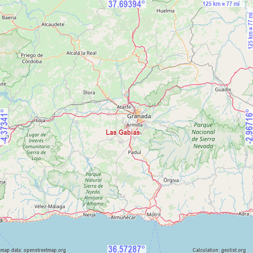 Las Gabias on map