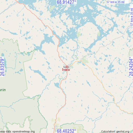 Ivalo on map