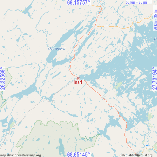 Inari on map