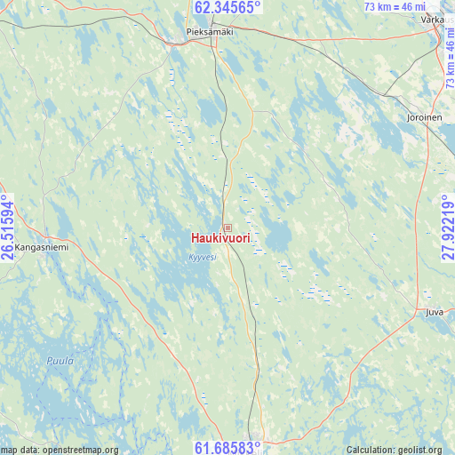 Haukivuori on map