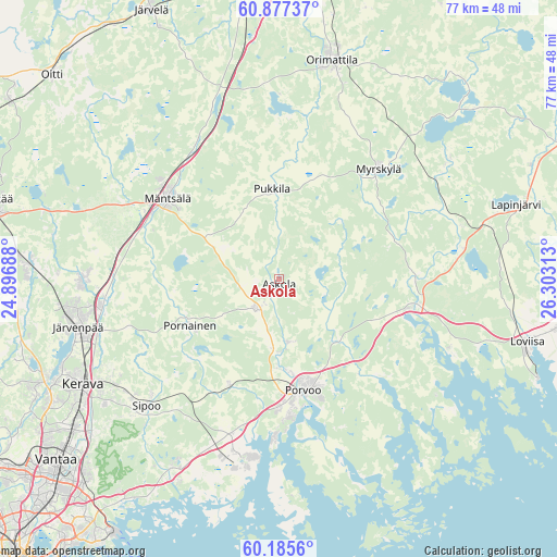 Askola on map