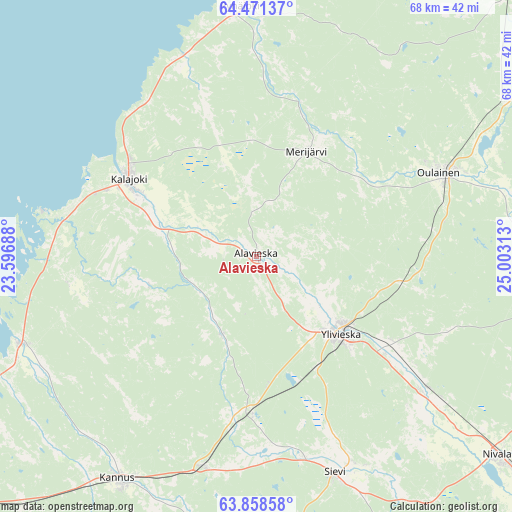 Alavieska on map