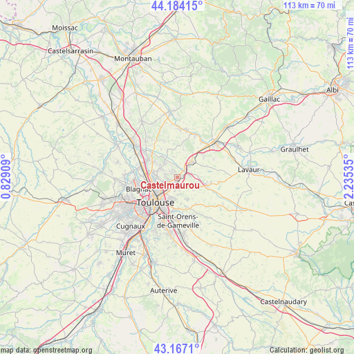 Castelmaurou on map