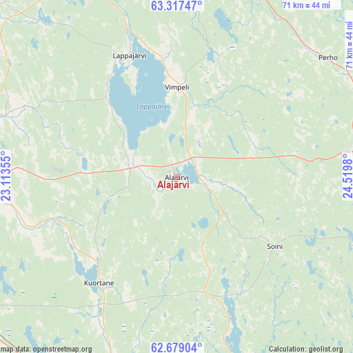 Alajärvi on map