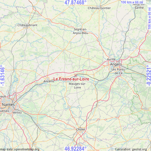 Le Fresne-sur-Loire on map