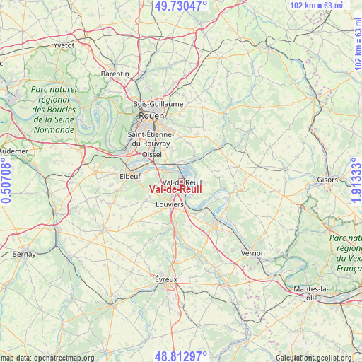 Val-de-Reuil on map