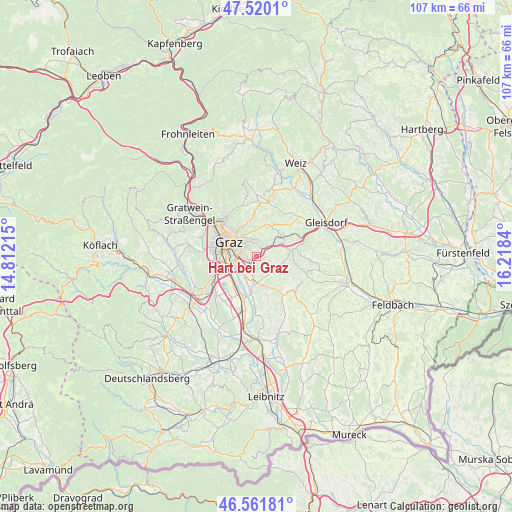 Hart bei Graz on map
