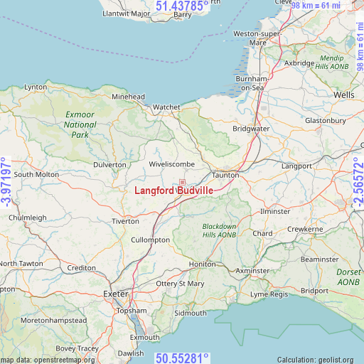 Langford Budville on map