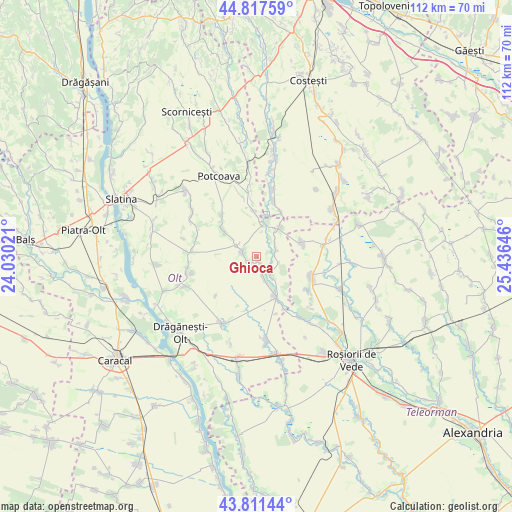 Ghioca on map