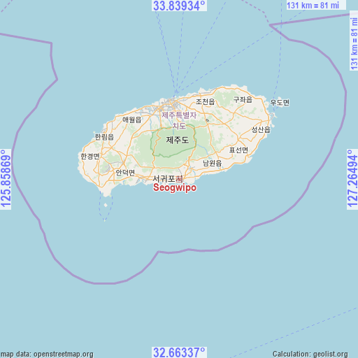 Seogwipo on map