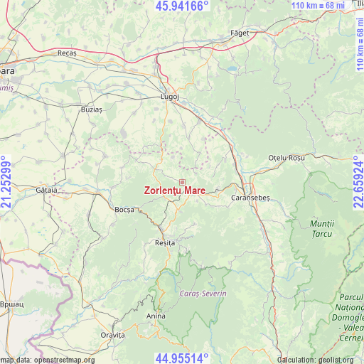 Zorlenţu Mare on map