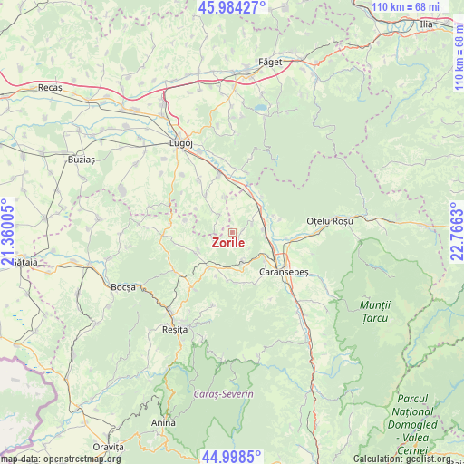 Zorile on map