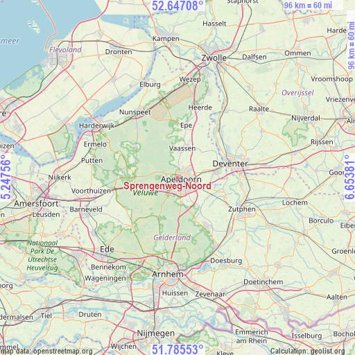 Sprengenweg-Noord on map