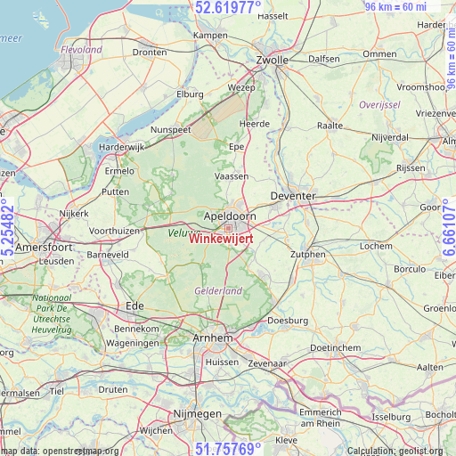 Winkewijert on map