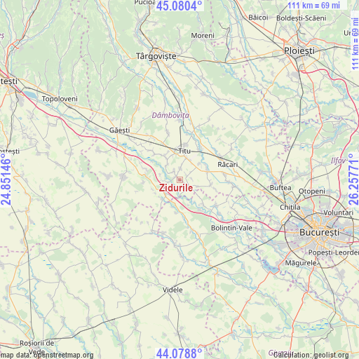 Zidurile on map