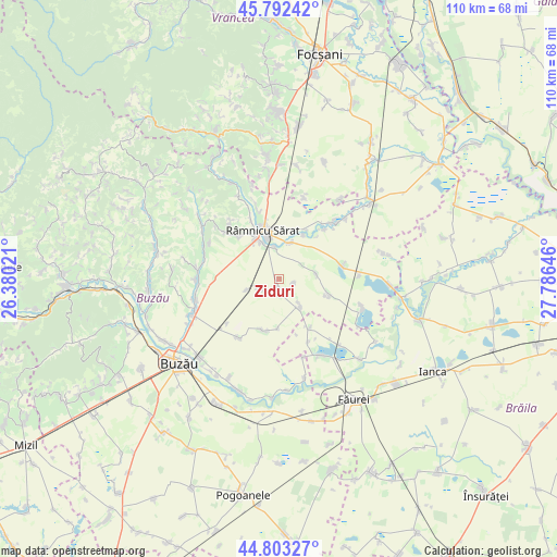 Ziduri on map