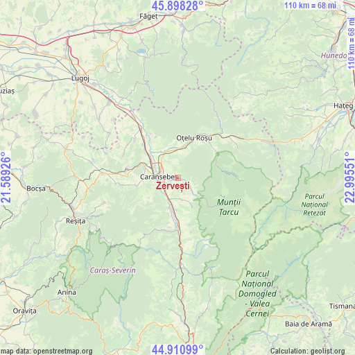 Zervești on map