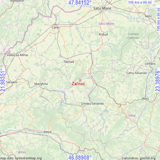 Zalnoc on map