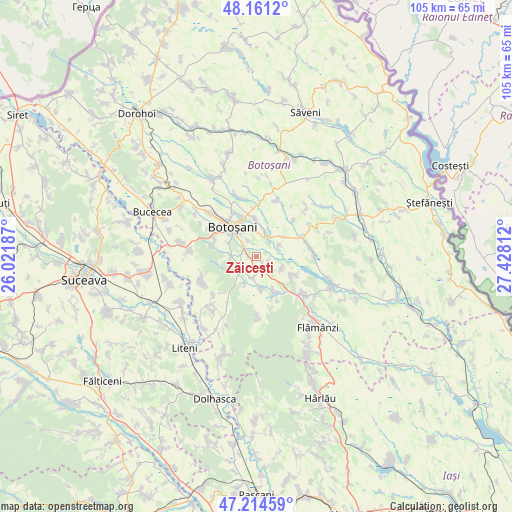 Zăicești on map