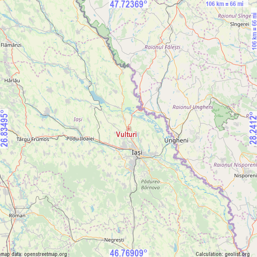 Vulturi on map