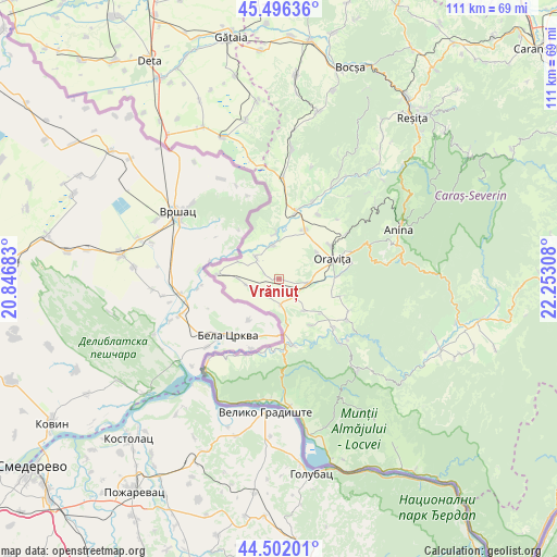 Vrăniuț on map