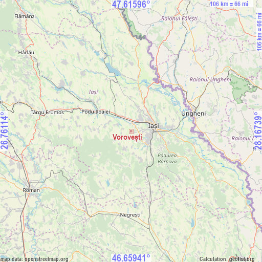 Vorovești on map