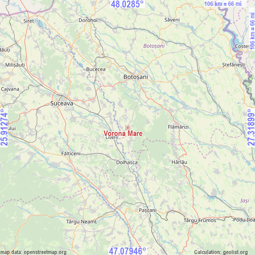 Vorona Mare on map