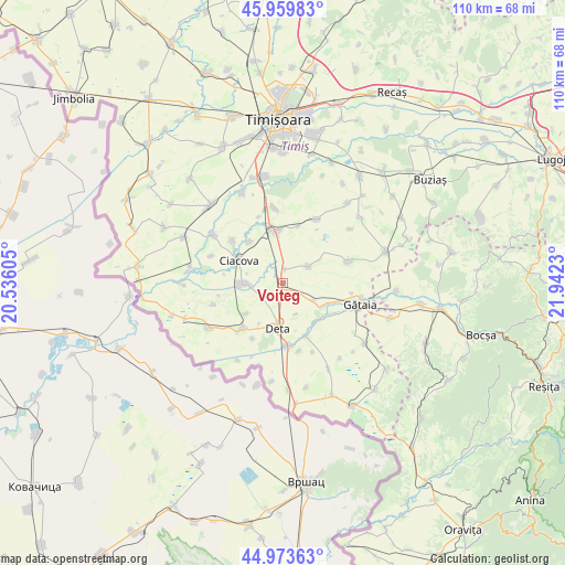 Voiteg on map