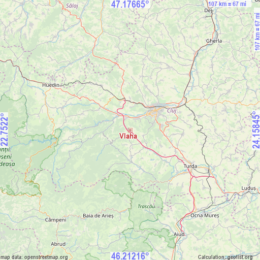 Vlaha on map