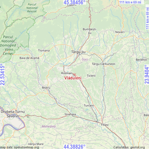 Vlăduleni on map